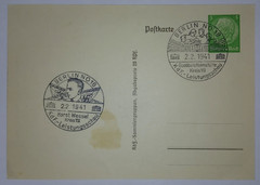 1941 3rd Reich scarce private postal stationery 2 special Berlin post marks card