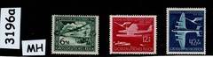 MH Stamp set Third Reich Germany 1919-1944 25th Anniv Airmail service #3196a