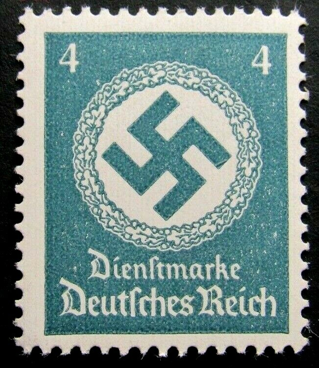 GERMAN 1942 OFFICIAL Mi #167 Sc #093 NSDAP NAZI GERMANY 4 PF MNH SWASTIKA STAMP