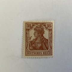 4 Germany stamps~1919-1920~Germania~#101~35pf~mint+#121~20pf+#124~40pf+#126~60pf