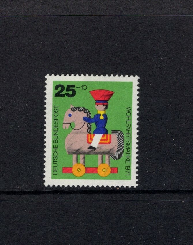 Germany 1971 WOODEN TOY HORSEBACK RIDER SC B477X NH