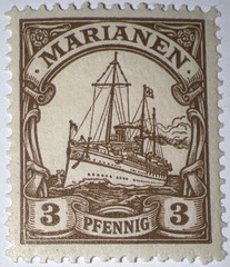 Travelstamps: MARIANEN STAMPS Kaiser’s Yacht Mint ORIGINAL GUM NH WMK