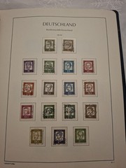 BRD Sammlung 1951-1963 in Leuchtturm-Vordruckalbum – Posthorn-Satz, Heuss, Europ