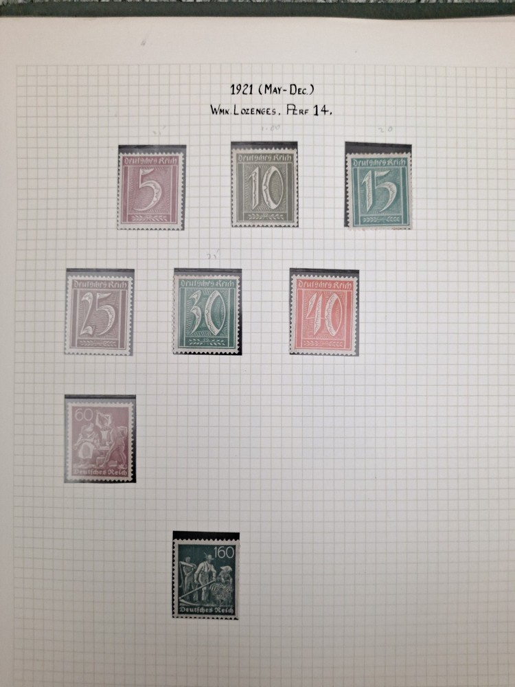 Germany 1921-23 Collection Inflation Hingless x24 Pages Used Mint SG Ring Album