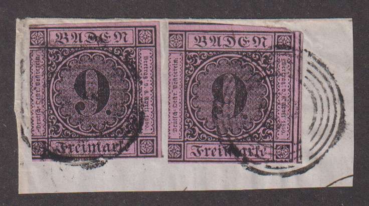 E6956: Baden #4 (2) Used on Piece, Showpiece; CV $52++