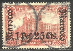GERMAN Offices in MOROCCO #42 Used – 1903 1p25c on 1m Surcharge