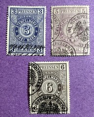 Germany Prussia – Used Tax Stamps