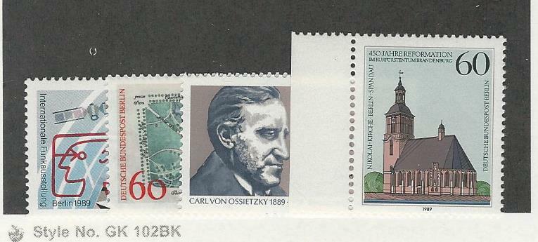 Germany – Berlin, Postage Stamp, #9N578-9N581 Mint NH, 1989