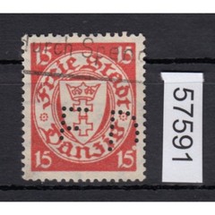 Danzig stamped COMPANY PERFIN Eugen Davidson
