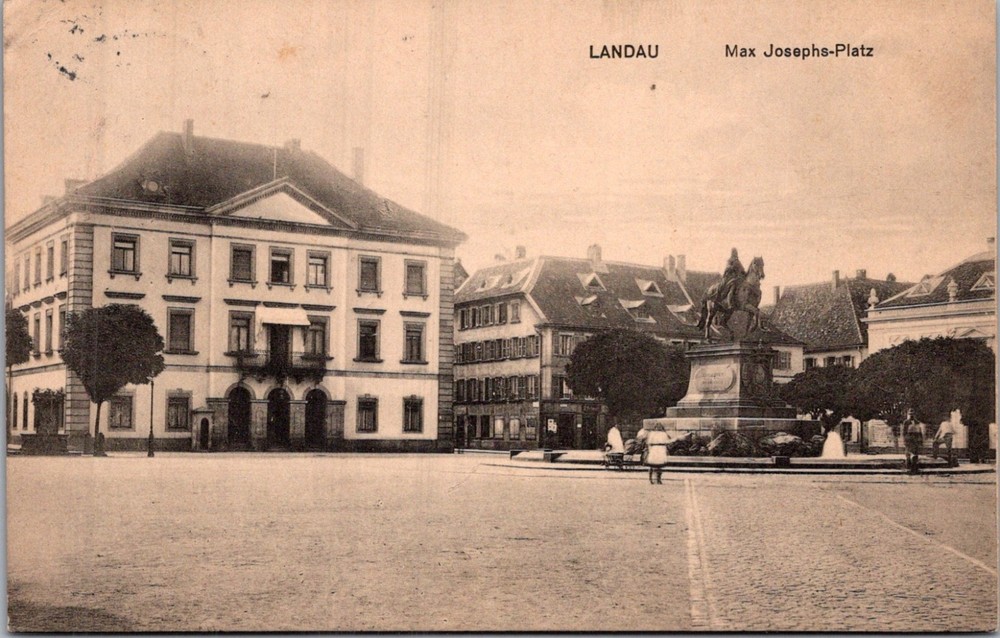 GERMANY 1913 BAYERN POSTAL HISTORY PICT POSTCARD ADDR USA & POSTMARK