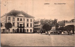 GERMANY 1913 BAYERN POSTAL HISTORY PICT POSTCARD ADDR USA & POSTMARK