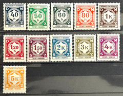 1941 German occ. Czechia BuM Stamps Mi:DE-BM D2-D12 – Numbers MNH-MH* /951