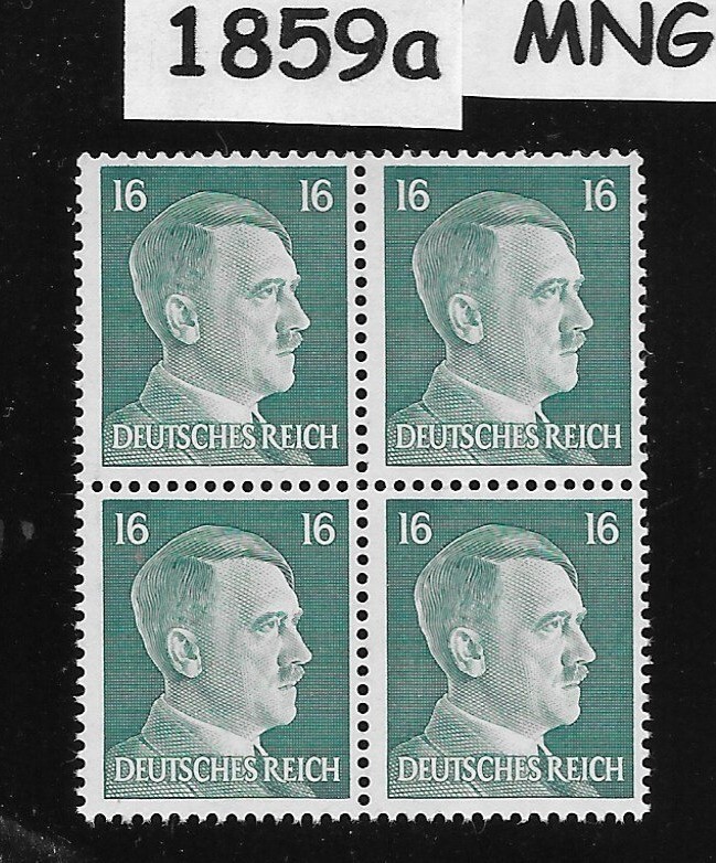 Mint MNG Hitler stamp block 1941 PF16 Sc 515 Third Reich Germany #1859a