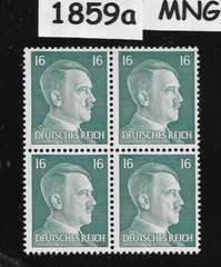 Mint MNG Hitler stamp block 1941 PF16 Sc 515 Third Reich Germany #1859a