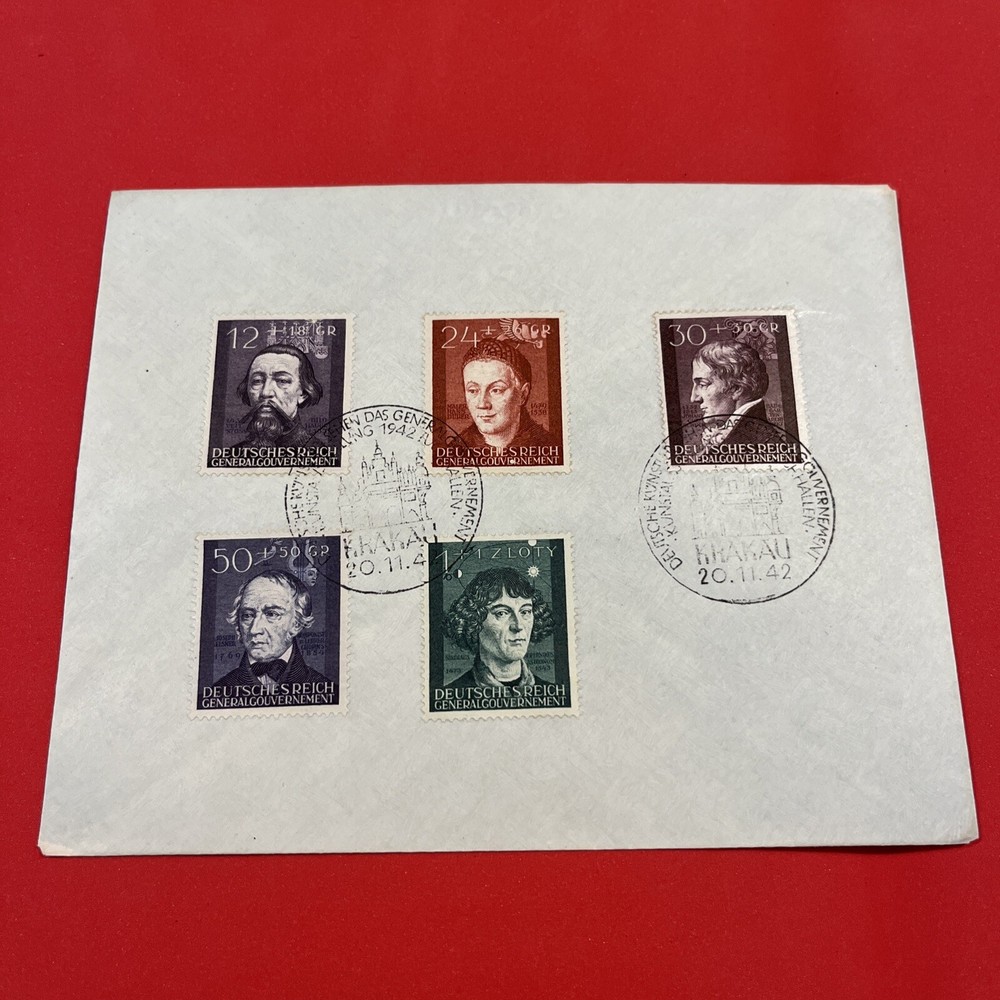 WW2 WWII Nazi German Third Reich Souvenir Sheet Stamps KRAKAU Poland occupation