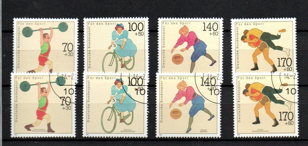 Germany MiNo 1499 + 1502 sports aid used + never mint