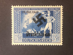 SUDETENLAND WWII-GERMAN OCC. Local ovpt (DRUSKINIAIKAI) 3+7 Rpf. MNH /s1 #126