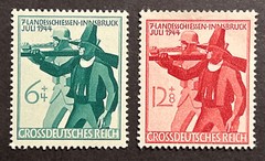 Travelstamps: 1944 Germany Stamps Scott #B278-B279 Soldier & Tirolese Rifleman