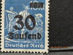 The listing is:(1)1923 German hyperinflation definitive series Stamp-10m-LH