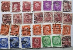 Lot of 160+ Germany 1900-1932 Weimar Reichspost Pictorials Perfins Used