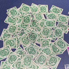 GERMANY 1950’s LOT OF 75 POSTHORN STAMPS, INVESTOR LOT