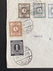 1946 Soviet Zone Germany Cover OELSNITZ to SWITZERLAND Numeral Franking SBZ