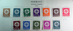 Germany 12 Stamps 4 wi/RARE CXL 1942 Scott Catalog O92-O103 „Official“-Complete