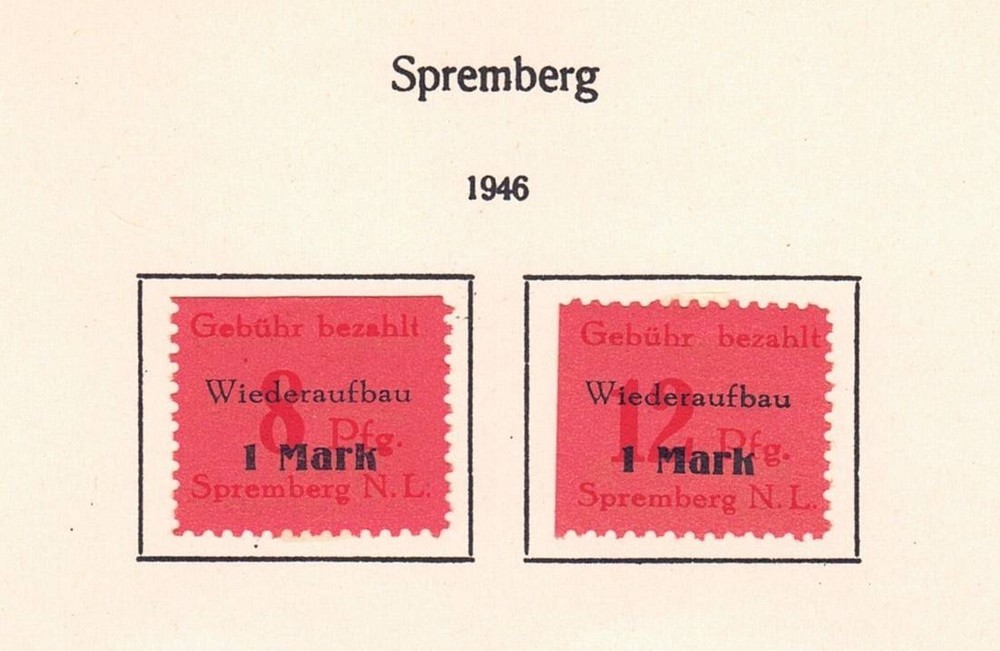 Spremberg – 1946 Mi. 15A-16A, Reconstruction