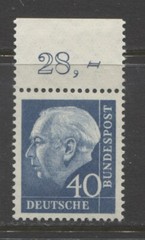 Germany 1960 complete set President Heuss fluorescent issues mint**, $ 310.00