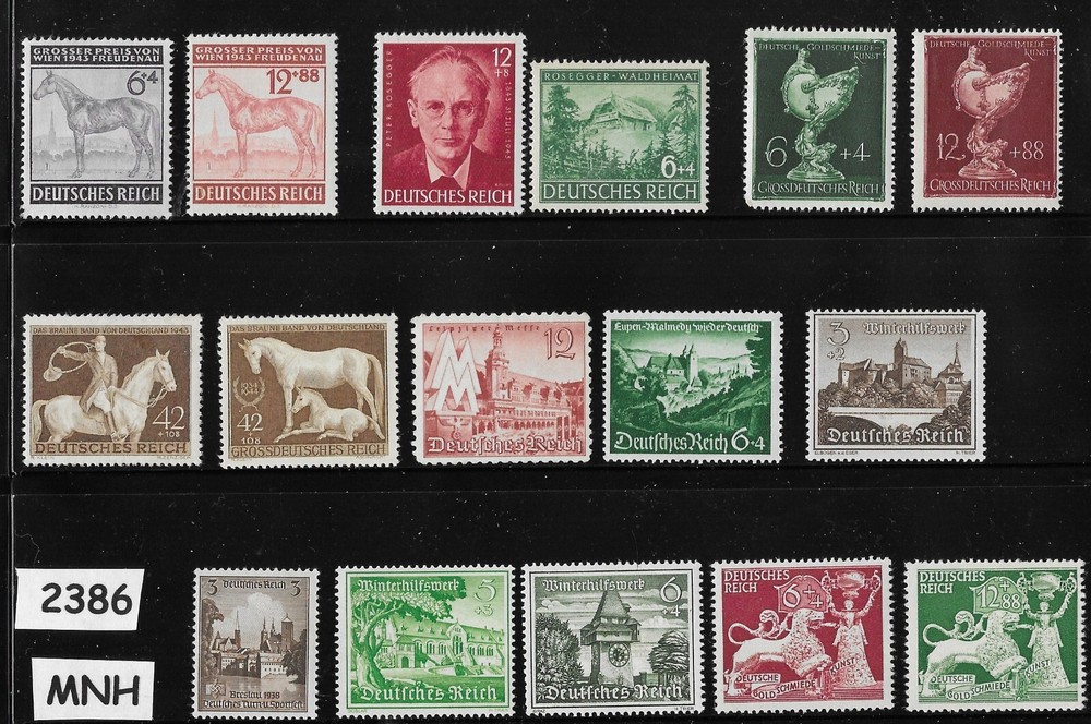 MNH Stamp collection 1930s & 1940s Germany Third Reich Regular postage #2386