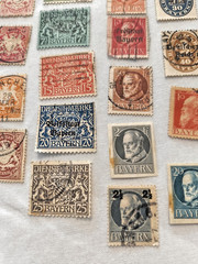 Fascinating Collection Of 50 Used Bavarian Stamps Germany Lot BAV