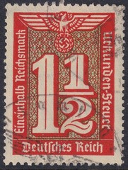 Stamp Germany Revenue WWII Fascism War War Era KDF Urkunden Selection U 1