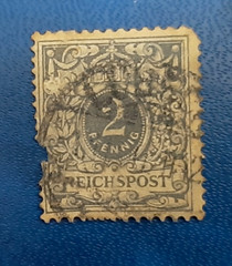 Stamp Germany Deutsches Reich 2 Pfennig 1889 Crown & Eagle Mi. Nr. 52 (23984)