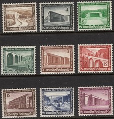 GERMANY 1936 SC. #B93-101 4PF+3PF TO 40PF+35PF MINT NH SET CAT $60
