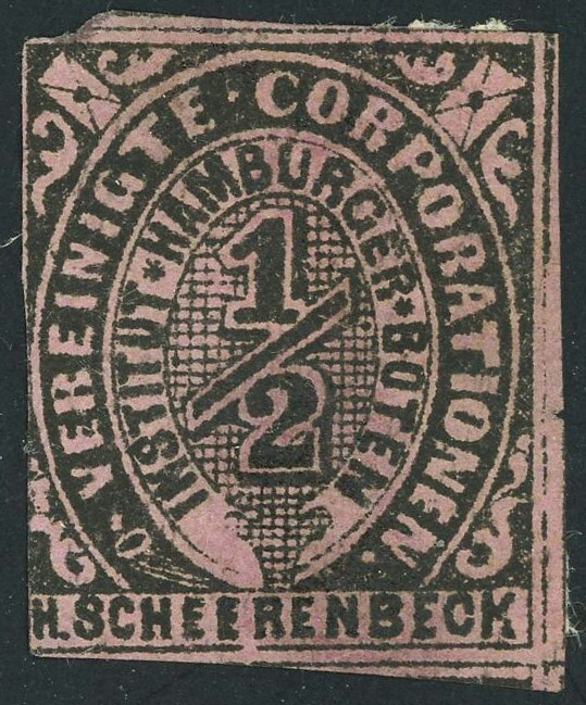 Hamburg Private Local Post Shipping Label Delivery Service ½pf Postage Germany