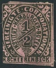 Hamburg Private Local Post Shipping Label Delivery Service ½pf Postage Germany