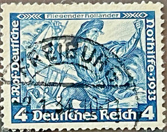 Stamp B50 RICHARD WAGNER 1933 OPERA DUTCHMAN Third Reich Germany 5F