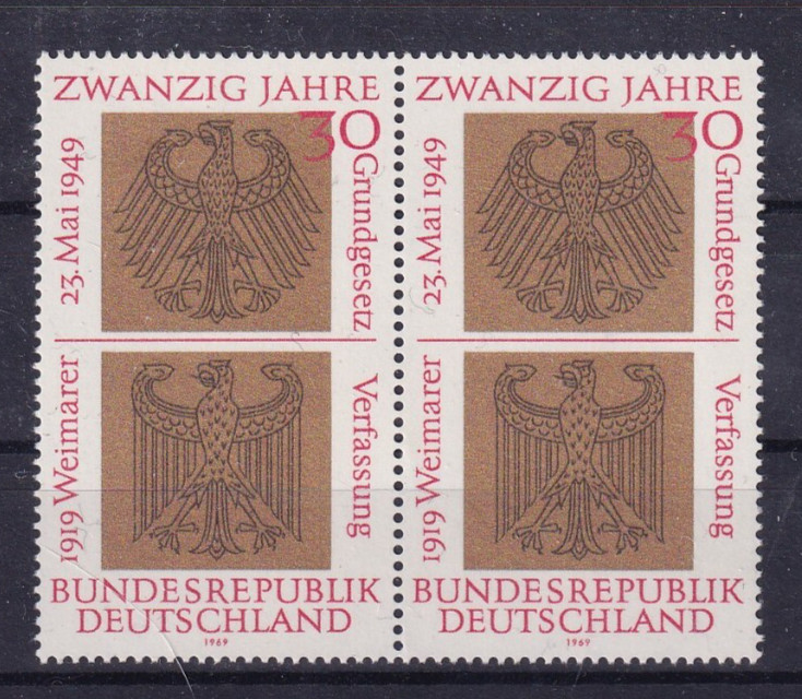 Bundesrepublik MNH ** 585 Scott 998 20 yrs Bundesrepublik pair