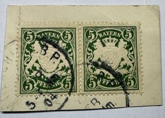 38 Bavaria Bayern Used Stamp Lot Coat Arms Ludwig München Cancel 1890s-1920s