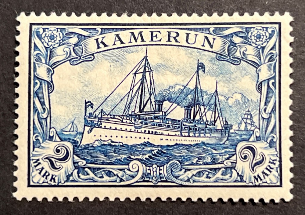 Travelstamps:Germany German Kamerun Stamps 2m Kaiser’s Yacht mint OG VLH UnWmk