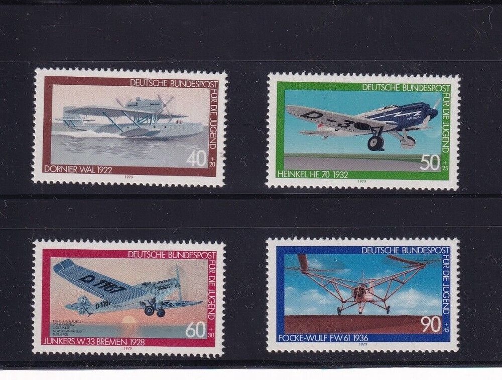 Bundesrepublik MNH ** 1005-8 SC B558-61 Airplane set