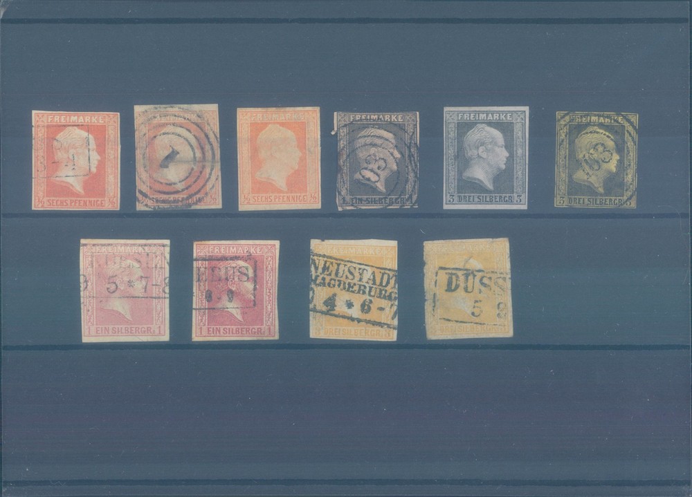 GERMANY Old States PRUSSIA 1850-1857 used classic stamps (CV $585 EUR510)