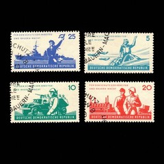 Germany, DDR, Scott 598-601, National People’s Army, 1962, used