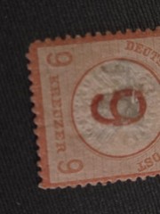Germany Reich 1874 Mi 30 9 Kreuzer Surcharge Large Shield Mint Hinged FAULT MH