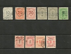 GERMANY old back of the book, Preusz Hess Staatseisenbahen stamps