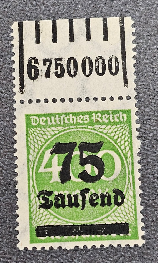 Stamp Germany Reich FREIMARKE 75 000 Mark 1923 Mi. Nr. 287 [🇩🇪37420]