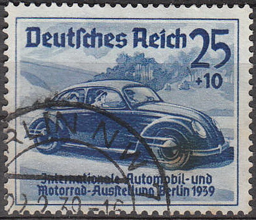 Stamp Germany Mi 688 Sc B136 1939 WWII Expo Berlin Benz Volkswagen KDF Used