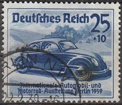 Stamp Germany Mi 688 Sc B136 1939 WWII Expo Berlin Benz Volkswagen KDF Used
