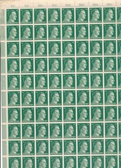 Stamp Germany 42 PF Adolf Hitler Sheet 1941 WWII 3rd Reich German MNH Faults