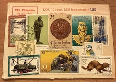10 Vintage German Democratic Republic (DDR or East Germany) Postage Stamps